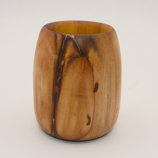 Aztec good dyed cottonwood shot glass on white background